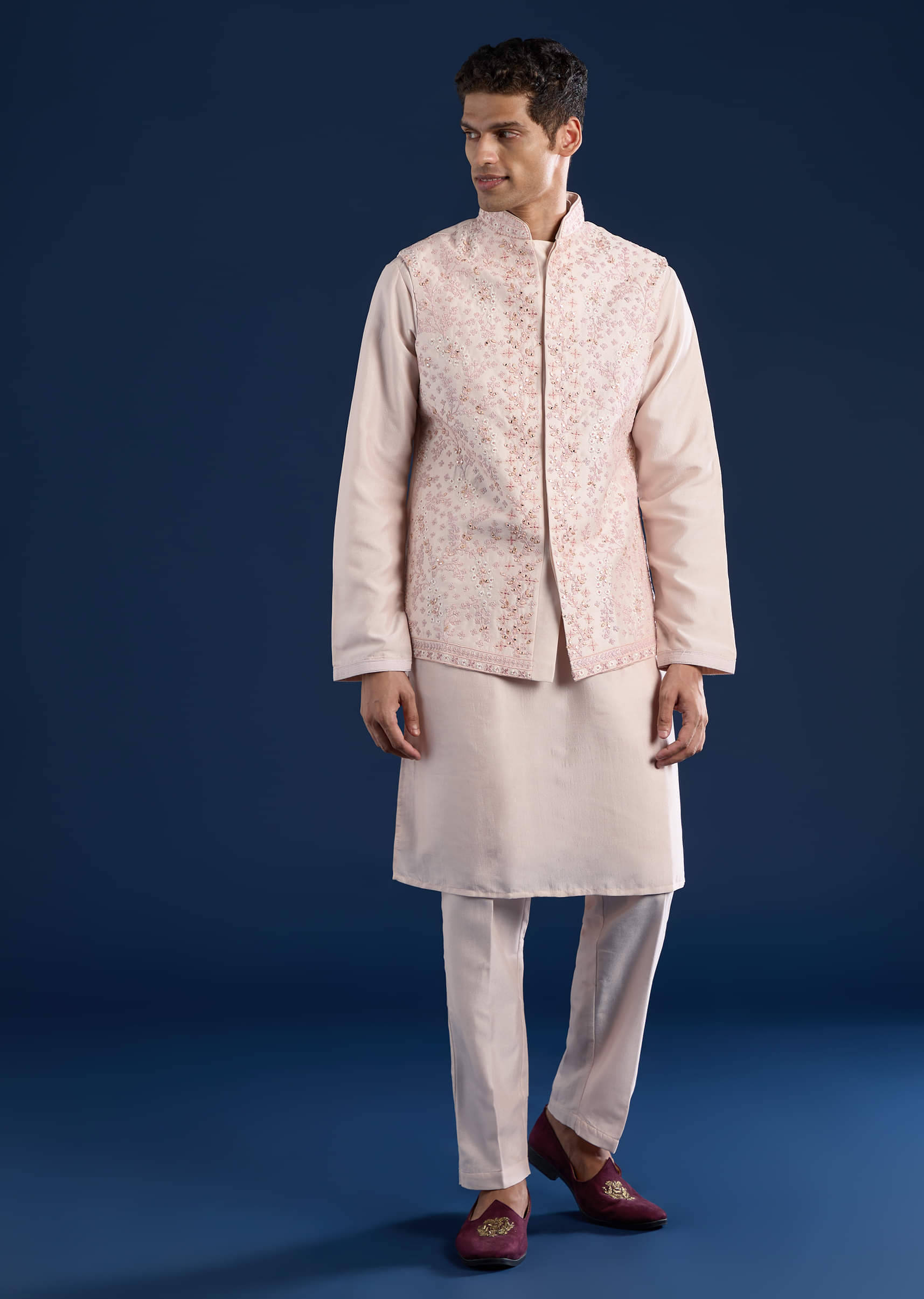 peach-cotton-silk-jacket-kurta-set-with-mirror-work-sg330462-3 1