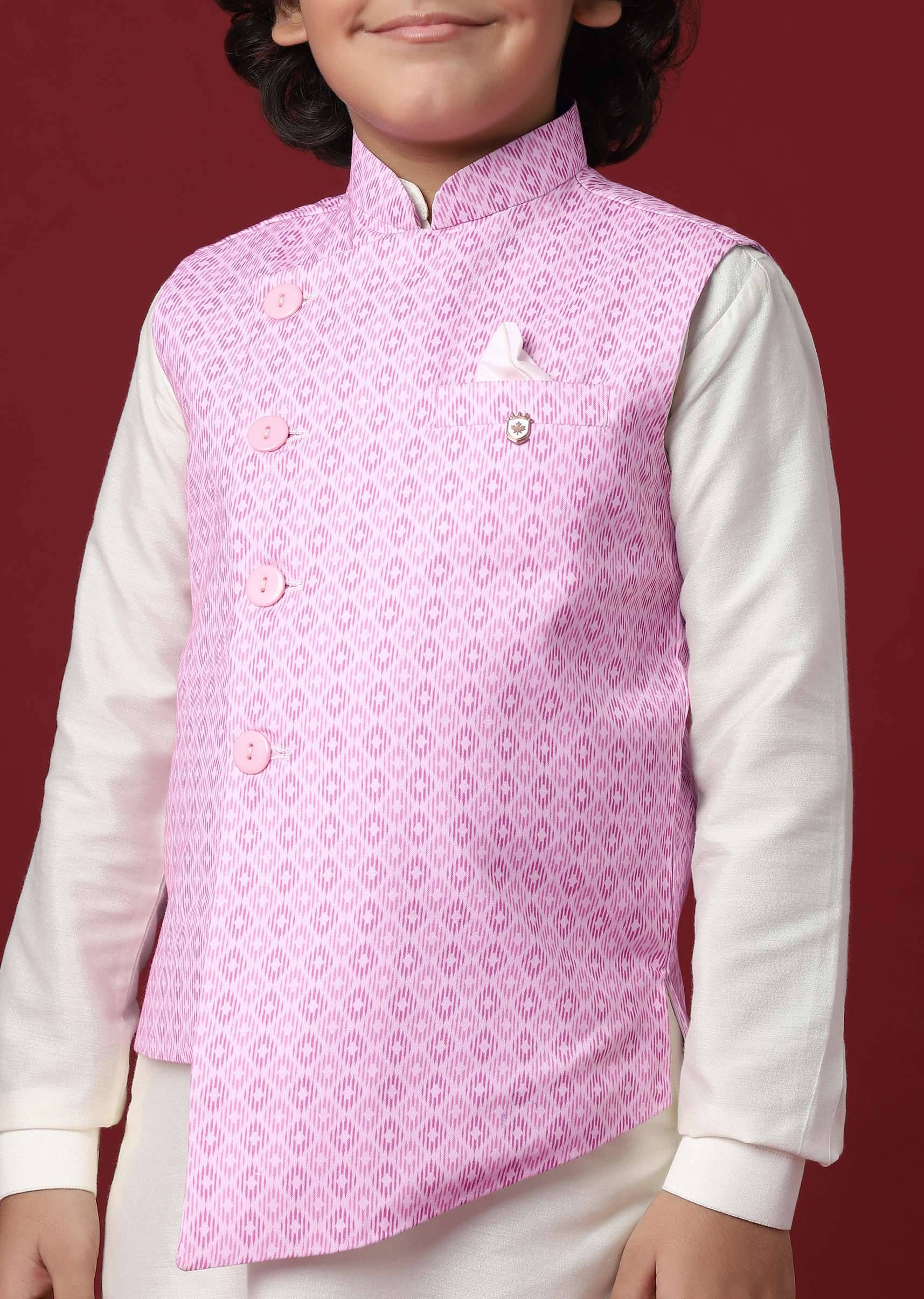purple silk printed jacket kurta-sg202082 3