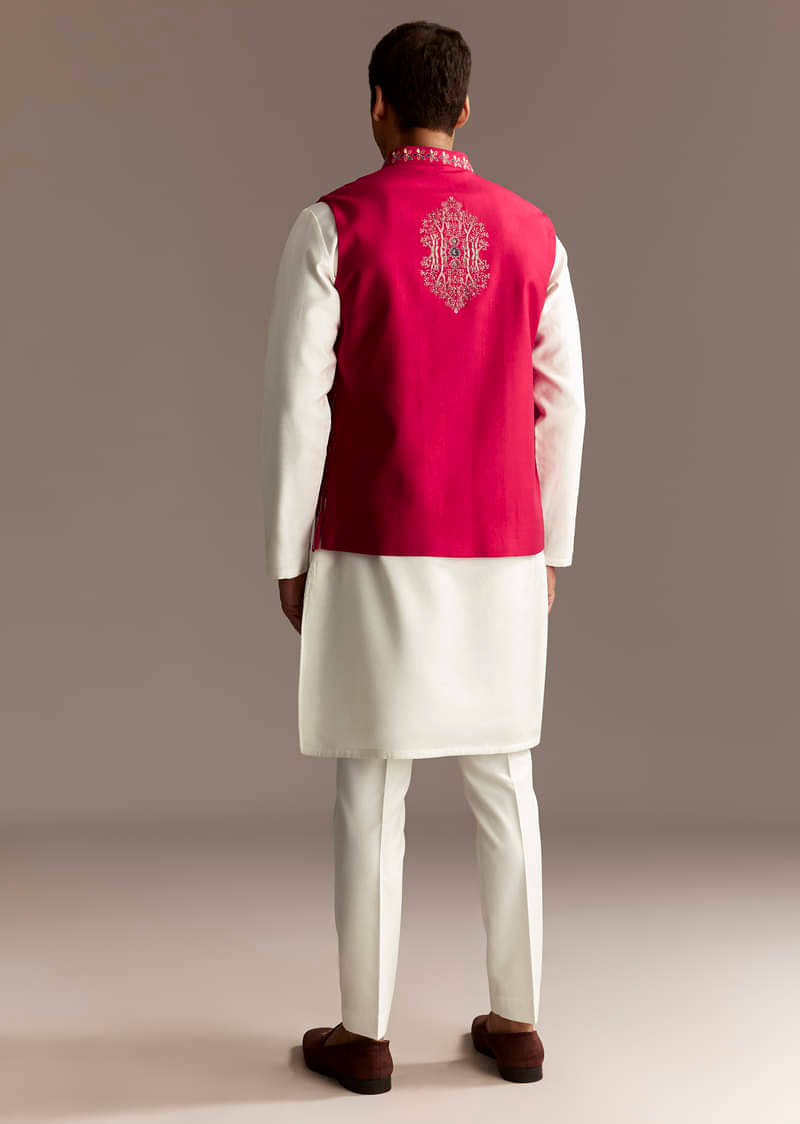 red-cutwork-kurta-jacket-set-sg335708-5