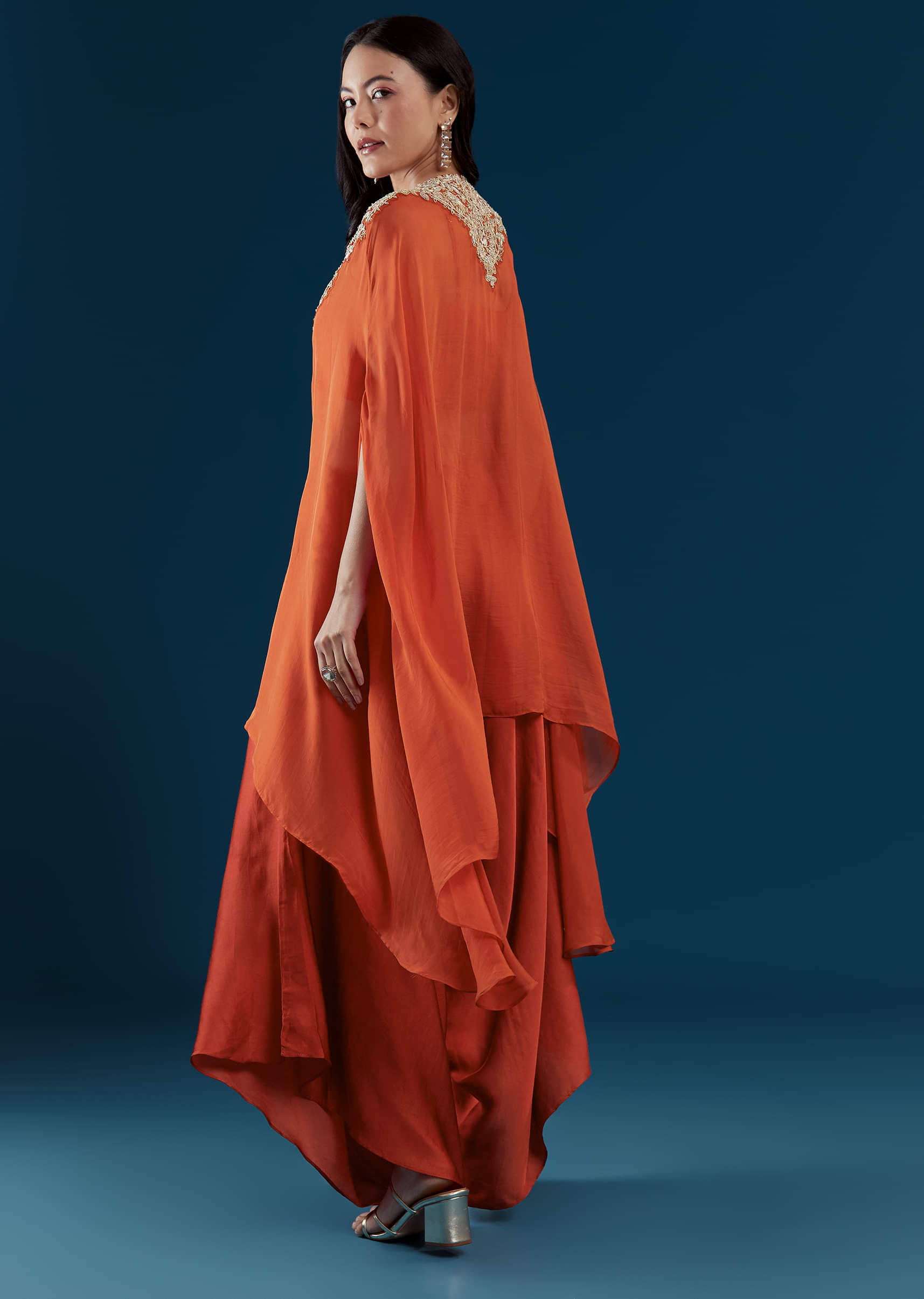 rust-cape-and-dhoti-set-with-zardozi-work-sg363948-5