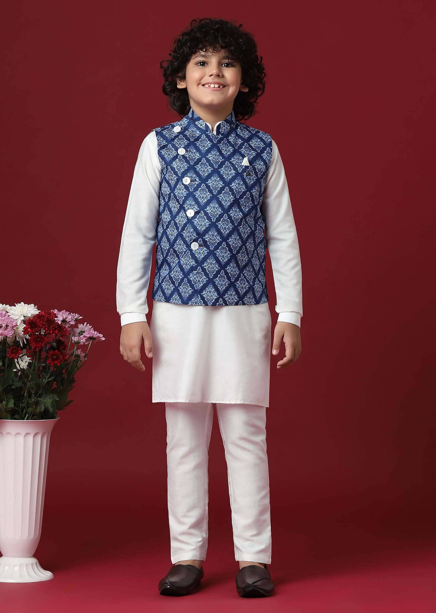 silk printed jacket kurta-sg202071 7
