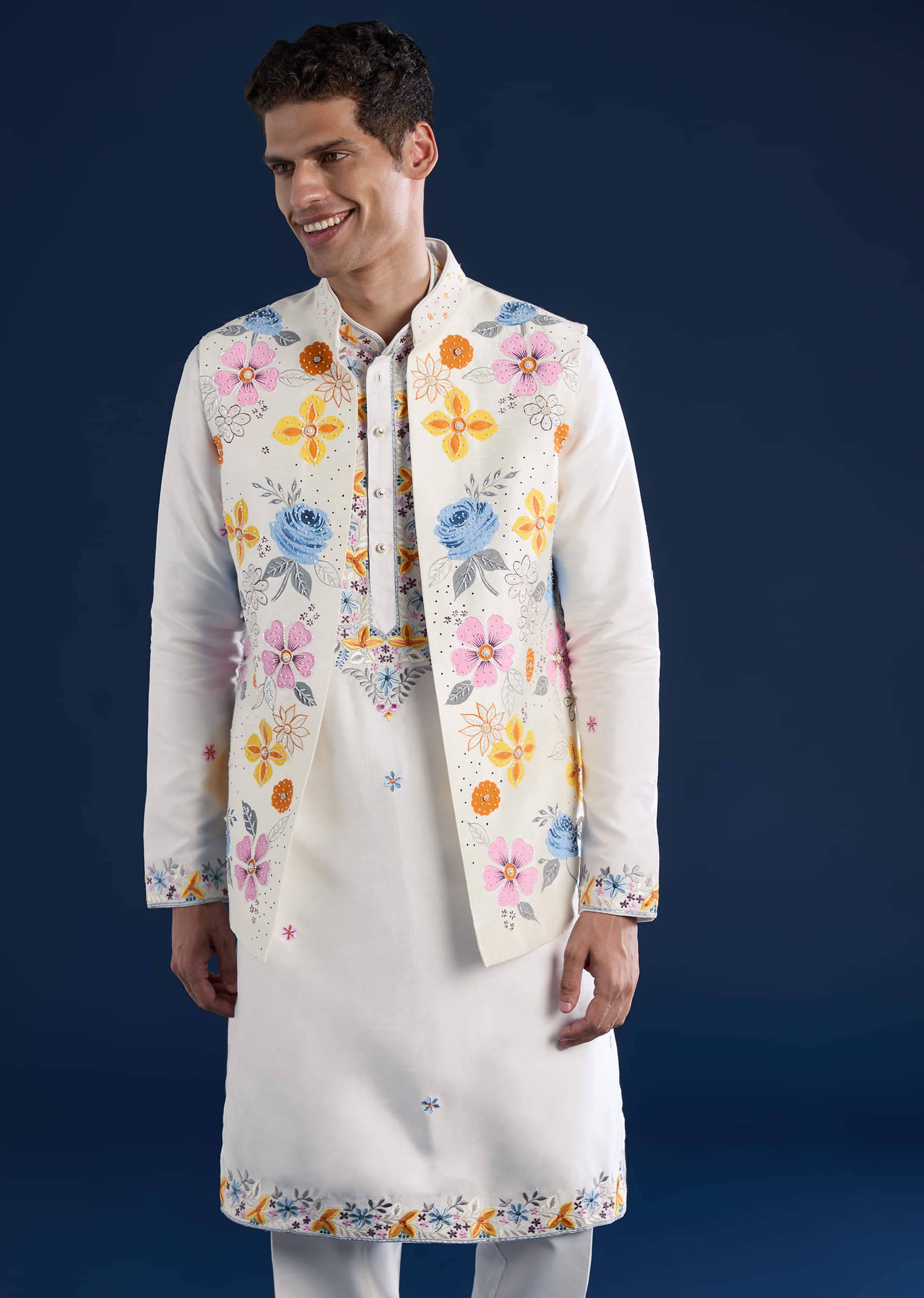 white-hand-painted-silk-jacket-kurta-set-with-cutdana-work-sg353021-4