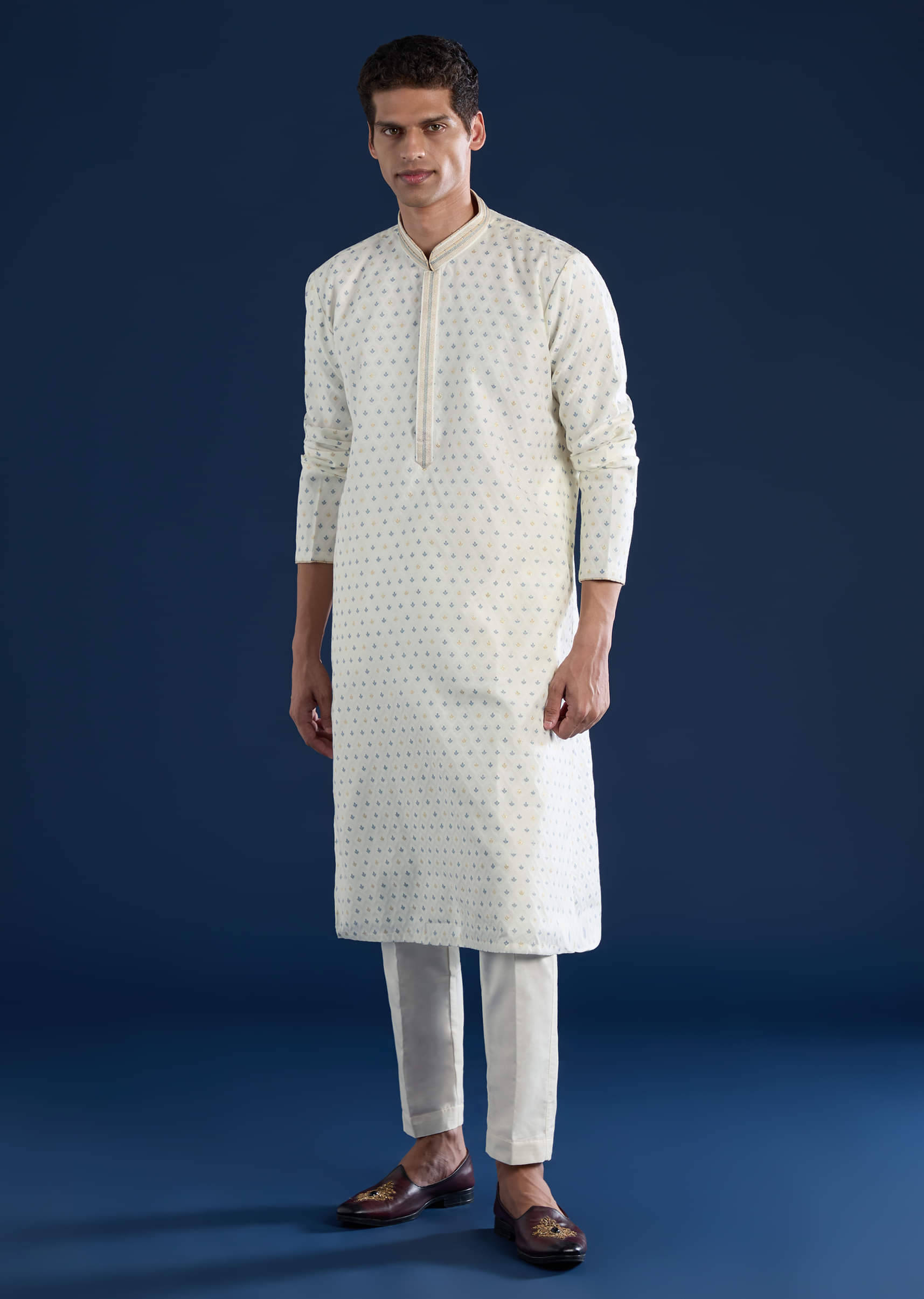 white-jacquard-kurta-set-sg354011-3 2