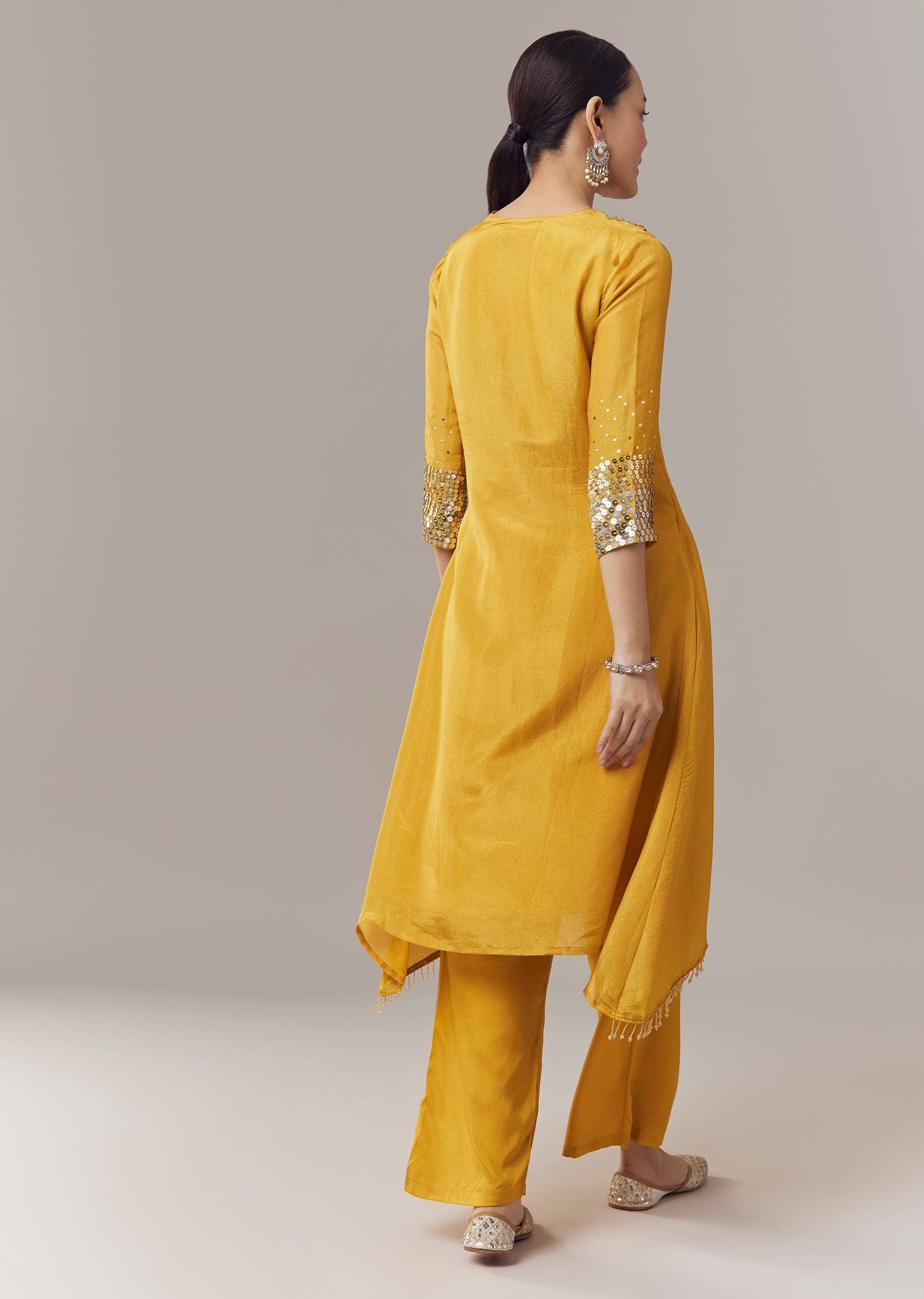 yellow-coord-set-with-sequins-work-sg355351-5 abf246b6-ffd7-4bd9-85d1-7300b6224ed2