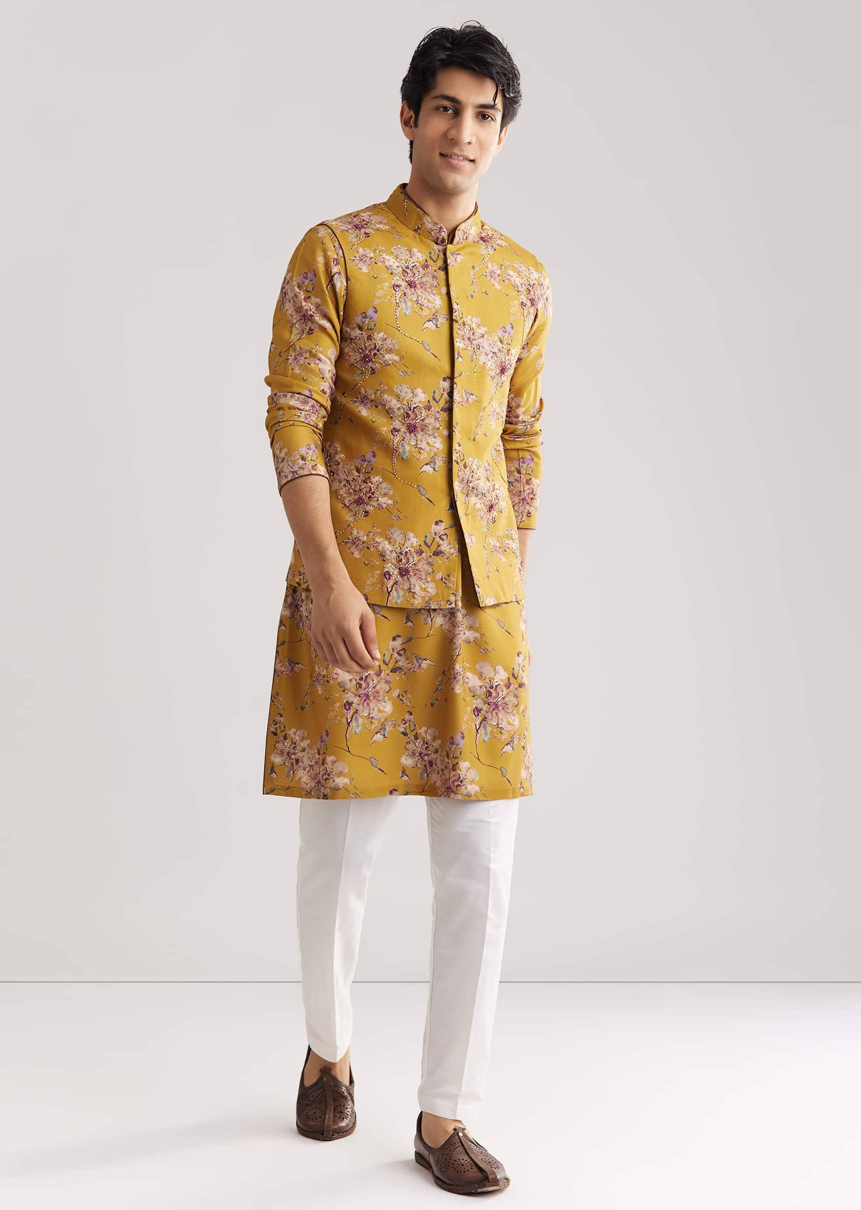 yellow-pashmina-jacket-kurta-set-with-stone-work-sg323528-2