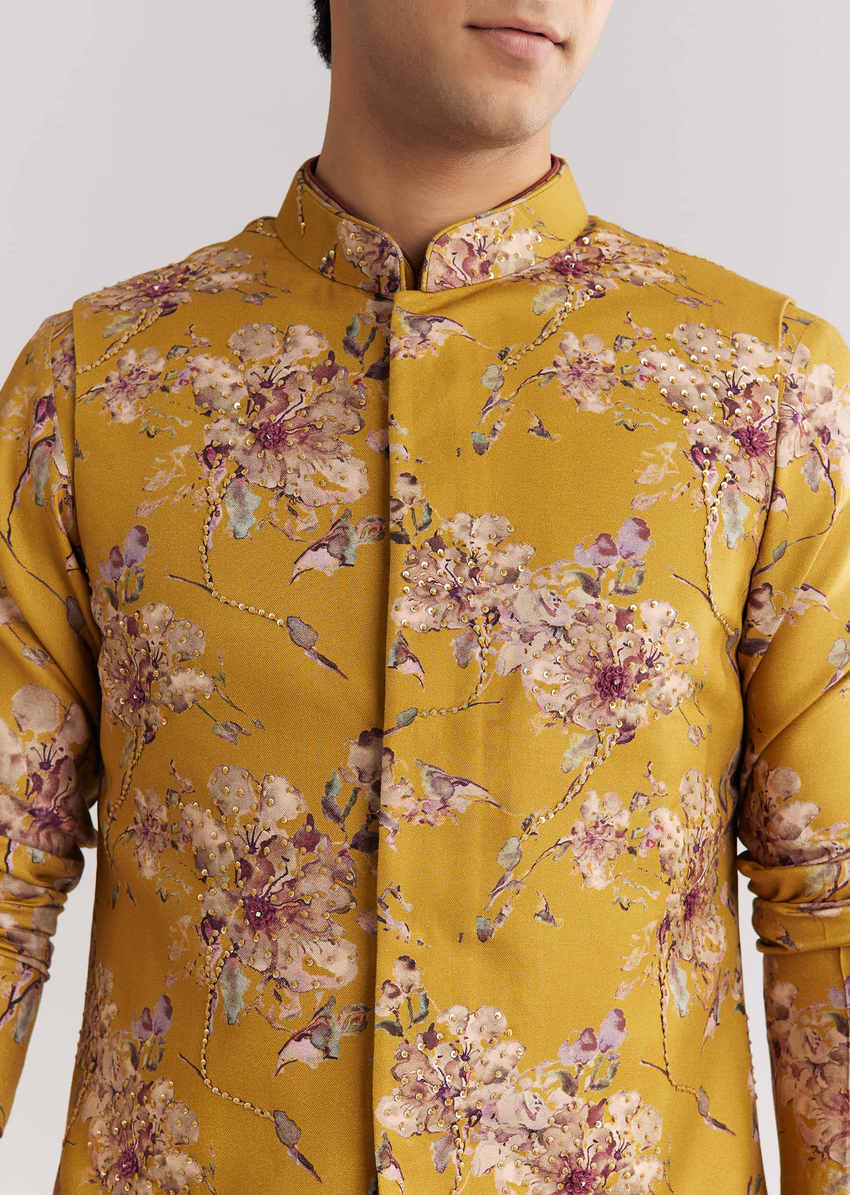 yellow-pashmina-jacket-kurta-set-with-stone-work-sg323528-3