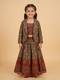 Wine lehenga sets with traditional detail for girls