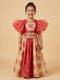 Red lehenga sets with floral charm for girls