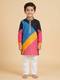 Multi color kurta sets with bold contrast for boys