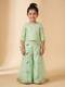 Mint green lehengas with soft details for girls