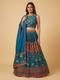 Azure Bloom Print Lehenga