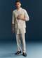 Beige Silk Kurta Jacket With Minimal Thread Detail