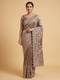 Brown Rustic Embroidered Saree