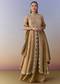 Brown Slit Anarkali Set with Cutdana Work