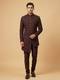Deep Wine Embroidered Sherwani