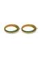 Emerald Edge Moissanite Polki Bangle Set