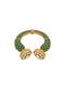 Emerald Moissanite Polki Statement Kada
