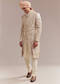 Gold Silk Sherwani For Groom With Heavy Hand Embroidery