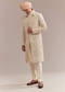 Gold Silk Sherwani For Groom With Heavy Hand Work