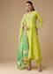 Green Chanderi Zardozi Embellished Anarkali Set
