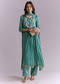 Green Chinon Anarkali Suit With Sequin And Resham Embroidery