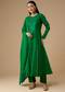 Green Mukaish Work Anarkali Set