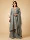 Grey Embroidered Kaftan Set