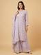 Lavender Muslin Printed Kurti Set