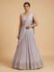 Light Lilac Draped Lehenga Set