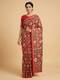 Maroon Bold Pattern Handloom Saree