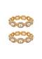 Moissanite Polki Statement Bangle Set