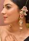 Multi Color Gold Earrings With Pachi Kundan