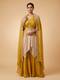 Mustard Embroidered Cape Set