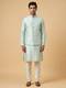 Navy Blue Sleek Jacket Kurta Set