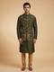 Olive Green Jacket Kurta Set