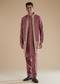 Onion Pink Pashmina Kurta Jacket Set With Thread Resham Work