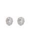Pale Grey Blue Centre Stone Stud Earrings