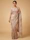 Peach Mellow Illusion Saree