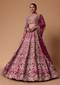 Pink Raw Silk 16 Kali Lehenga And 3D Pearl Embellished Blouse Set