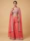 Pink Embroidered Cape Set