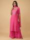 Pink Embroidered Co-Ord Set With Sequins Work