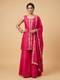 Pink Embroidered Jacket Set With Mirror Work