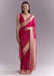 Pink Silk Muniya Paithani Saree With Multicolour Floral Motifs
