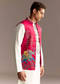 Red Cutwork Kurta Jacket Set