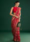 Red Dola Silk Saree With Woven Patola
