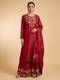 Red Embroidered Co-Ord Set With ThreadWork