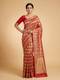 Red Exact Pattern Handloom Saree