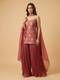Red Mirror Glow Sharara Set