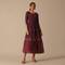 Red Foil Printed Kurta With Sequin Work