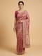Rust Bloom Embroidered Saree